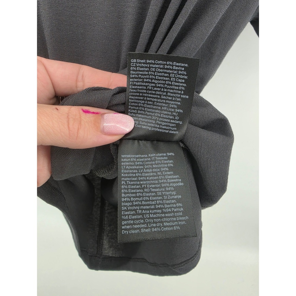 COS Charcoal Grey Crew Neck T-Shirt Relaxed Fit Short Sleeve XL - Picture 7 of 10